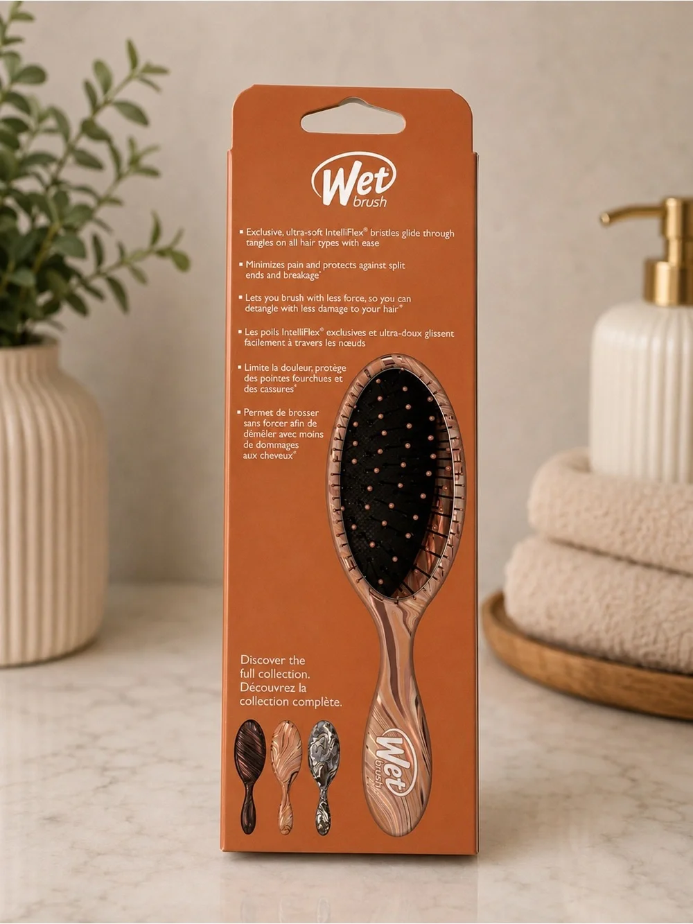 Wet brush Detangler in Marbled Rose